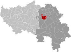 Položaj grada Verviersa unutar pokrajine Liège