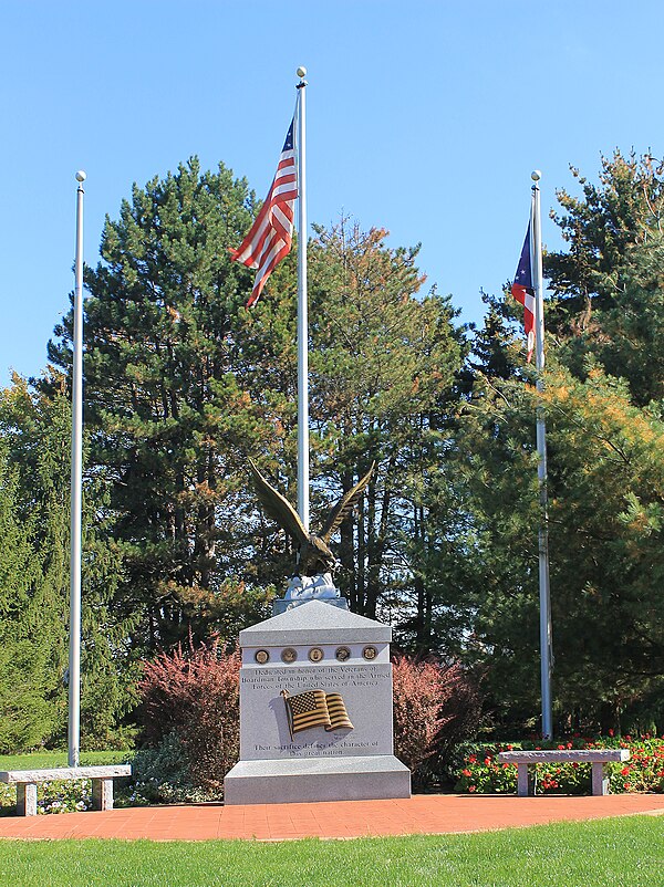 Veterans Memorial in Boardman Park