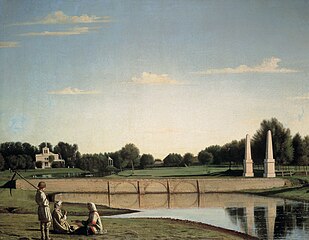 Вид на плотину в усадьбе Спасское Тамбовской губернии. 1840-е