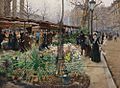 Viktor Barvitius – Květinový trh na Place de la Madelaine v Paříži (1865-67)