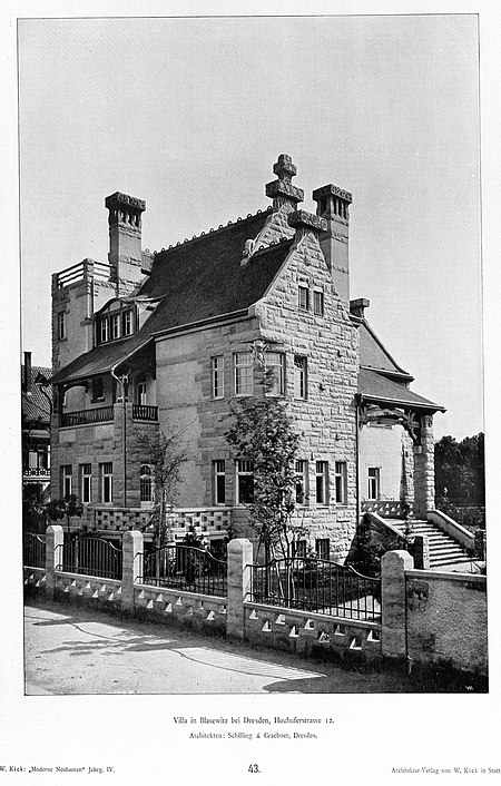 Villa in Blasewitz Dresden, Hochuferstr. 12 Architekten Schilling & Graebner Dresden