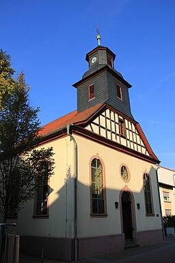Waldenserkirche in Walldorf Westseite