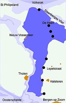 "West Brabantse waterlinie" (military defensive line) in the Netherlands. Disclaimer: The exact location of the forts and inundation areas may differ from reality to a slight extent. West Brabantse waterlinie.jpg