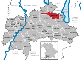 Kaart van Wielenbach