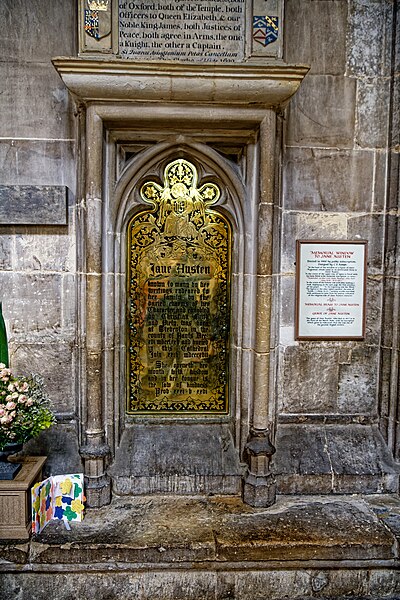 File:Winchester, Cathedral of the Holy Trinity, Memorial to Jane Austen Winchester 1095509 20230816 0578.jpg