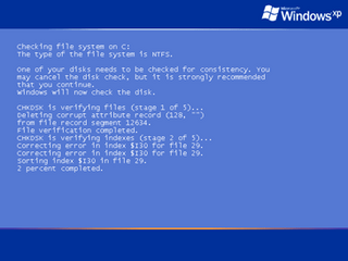 <span class="mw-page-title-main">CHKDSK</span> System tool in DOS, OS/2 and Windows