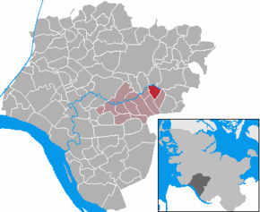 Poziția Wittenbergen pe harta districtului Steinburg