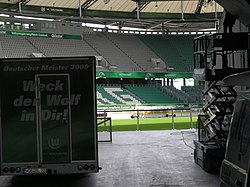 Pasillo del estadio Volkswagen-Arena.