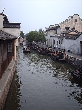 Kanal i Wuzhen, et sted i Tongxiang.