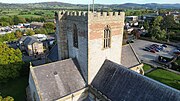 Thumbnail for File:Y Gadeirlan Llanelwy (cefndir morfa Rhuddlan - Bryniau Clwyd) - St Asaph with Bryniau Clwyd AONB in the background 23.jpg