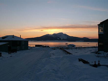 Sunset in Yuzhno-kurilsk