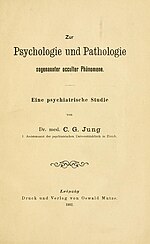Miniatura para Acerca de la psicología y patología de los llamados fenómenos ocultos