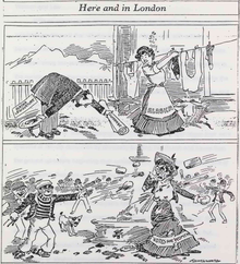 "Here and in London" Alaska women's suffrage, c. 1913 published in the Tacoma Daily Ledger "Here and in London" Alaska women's suffrage, c. 1913 published in the Tacoma Daily Ledger.png