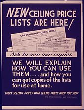 "New ceiling price lists are here," US Office of Price Administration during World War II "New ceiling price lists are here" - NARA - 515063.jpg