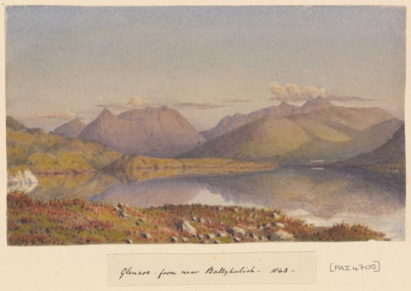 File:'Glencoe from near Ballyhulish, 1843' (Scotland) RMG PZ4705.tiff