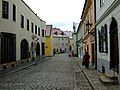 Čeština: Český Krumlov, pohledy na město při prvním sněhu nápověda English: Český Krumlov covered by snow, South Bohemian region, CZ help