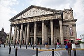 O Teatro Degollado em Guadalajara, Jalisco construído durante o Segundo Império Mexicano na década de 1860.