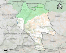 Carte de la ZNIEFF de type 1 localisée sur la commune.