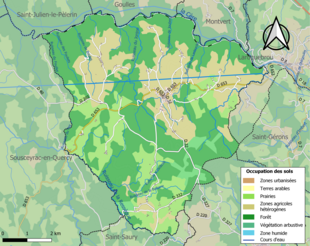 Mappa a colori che mostra l'uso del suolo.