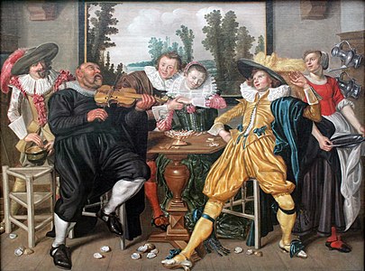 Alegre compañía,[6]​ hacia 1622-1624 Gemäldegalerie, Berlín