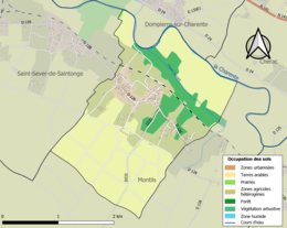 Carte des infrastructures et de l'occupation des sols de la commune en 2018 (CLC).