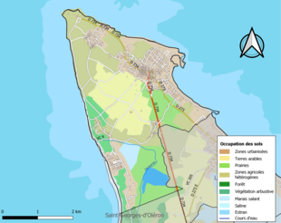 Mappa a colori che mostra l'uso del suolo.