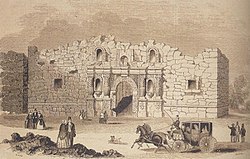 Az Alamo egy 1853-as rajzon