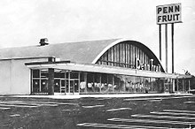 A Penn Fruit Supermarket in Allentown, Pennsylvania, 1958. 1958 - Penn Fruit Supermarket - Allentown PA.jpg