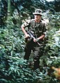 1st Lieutenant Shelton on patrol along the Vietnamese border, 1967.