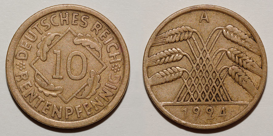 10 Rentenpfenning (1924).