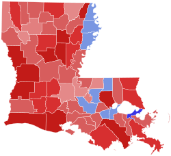 2016 United States Senate runoff election in Louisiana results map by parish.svg