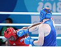 2018-10-17 Boxing heavyweight Boys' -91 kg at 2018 Summer Youth Olympics - Bronze Medal Bout - PUR-CZE (Martin Rulsch) 13.jpg