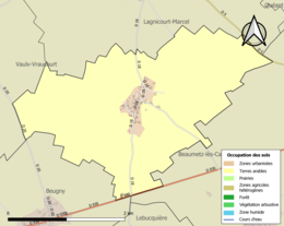 Kolorowa mapa przedstawiająca użytkowanie gruntów.