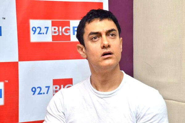 Aamir Khan at the Radio Station 92.7's studio in Mumbai