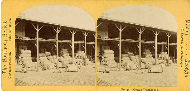 Adams & Bazemore Cotton Warehouse in Macon, GA, circa 1877