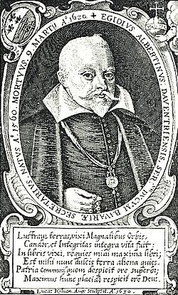 Aegidius Albertinus, rézkarcolat 1630-ból.