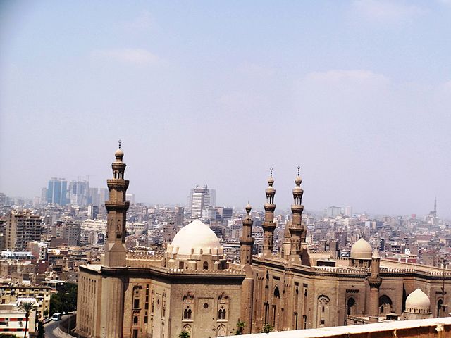 The Egyptian capital city of Cairo in 2014, where Abu'l-Qasim al-Tayyib, son of Fatimid Caliph Al-Amir bi-Ahkam Allah, was born. Pictured are the Sult