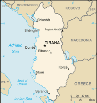 Karta Albanije