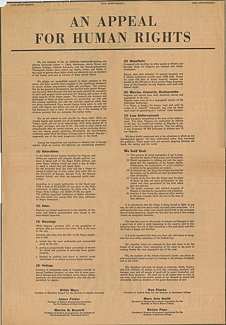 <i>An Appeal for Human Rights</i> 1960 American civil rights document