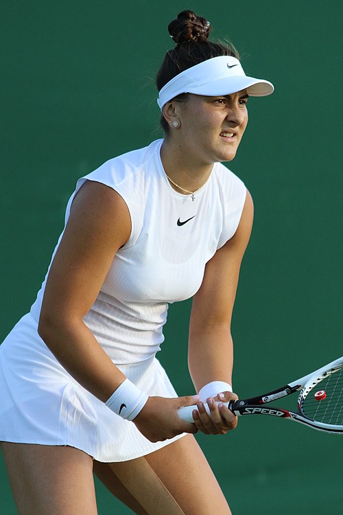 Andreescu at Wimbledon in 2017