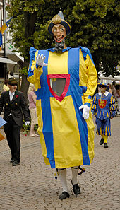 Der „Anreischke“, die Symbolfigur Duderstadts auf dem Schützenumzug (Juli 2006)