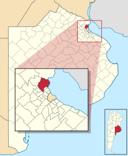 Localização da cidade no município