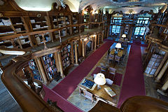 Max Reinhardt Library in Schloss Leopoldskron, Salzburg, Austria. Modelled after the St. Gallen's monastery library in Switzerland.