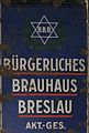 Reklama browaru BBB (Bürgerliches Brauhaus Breslau) z Wrocławia