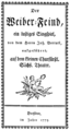 English: Baldassare Galuppi - L'inimico delle donne - german title page of the libretto - Dresden 1775