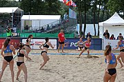 Deutsch: Beachhandball Europameisterschaften 2019 (Beach handball Euro); Tag 3: 4. Juli 2019 – Frauen, Platzierungsrunde Gruppe III, Schweiz-Nordmazedonien 2:0 (21:6, 23:20) English: Beach handball Euro; Day 3: 4 July 2019 – Women Consolation Round Group III – Switzerland-North Macedonia 2:0 (21:6, 23:20)