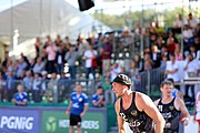 Deutsch: Beachhandball Europameisterschaften 2019 (Beach handball Euro); Tag 4: 5. Juli 2019 – Männer, Viertelfinale, Russland-Polen 2:0 (30:22, 19:18) English: Beach handball Euro; Day 4: 5 July 2019 – Quarter Final Men – Russia-Poland 2:0 (30:22, 19:18)