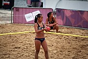 Deutsch: Beachhandball bei den Olympischen Jugendspielen 2018; Tag 6, 12. Oktober 2018; Mädchen, Hauptrundenspiel – Chinese Taipei (Taiwan)-Argentinien 1:2 English: Beach handball at the 2018 Summer Youth Olympics at 12 October 2018 – Girls Main Round – Chinese Taipei (Taiwan)-Argentina 1:2