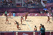 Deutsch: Beachhandball bei den Olympischen Jugendspielen 2018; Tag 4, 10. Oktober 2018; Mädchen, Vorrunde, Gruppe A - Ungarn-Chinese Taipei (Taiwan) 2:0 English: Beach handball at the 2018 Summer Youth Olympics at 10 October 2018 – Girls Preliminary Round Group A‎ – Hungary-Chinese Taipei 2:0