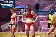 Deutsch: Beachhandball bei den Olympischen Jugendspielen 2018 in Buenos Aires; Tag 7, 13. Oktober 2018; Mädchen, Halbfinale – Niederlande-Kroatien 0:2 English: Beach handball at the 2018 Summer Youth Olympics in Buenos Aires at 13 October 2018 – Girls Semifinal – Netherlands-Croatia 0:2 Español: Handball de playa en los Juegos Olimpicos de la Juventud Buenos Aires 2018 en 13 de octubre de 2018 – Semifinales Femeninas - Países Bajos-Croacia 0:2